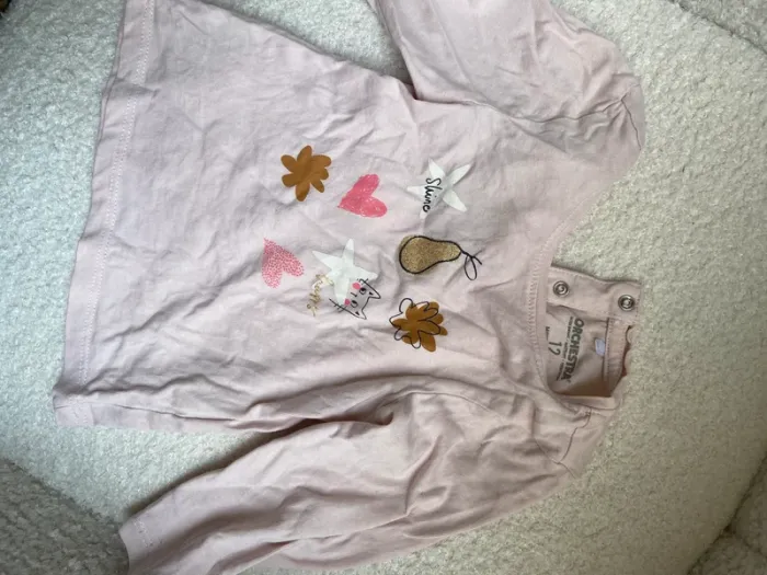 Lot 3 tee shirts manches longues 12 mois fille - photo numéro 4