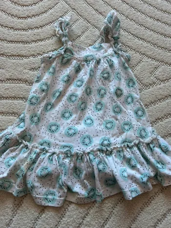 Tunique turquoise blanche