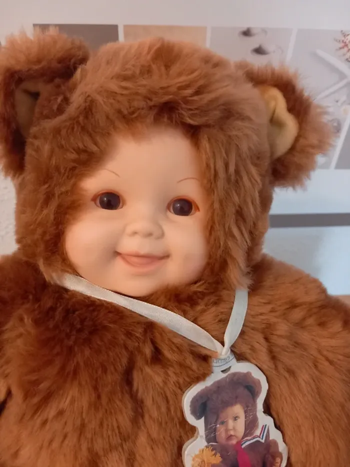 Peluche poupée Anne Geddes 40cm marron - photo numéro 3