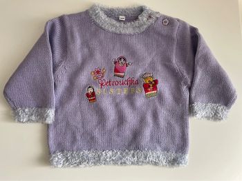 Pull bébé violet