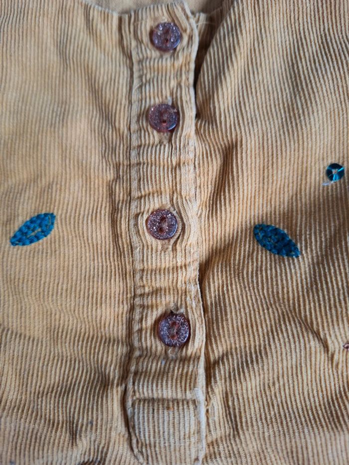 👧 3 ans - robe hiver manche longue moutarde DPAM - photo numéro 6