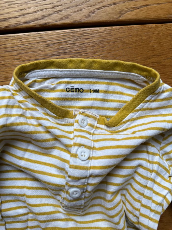 T-shirt Manches Longues Marinière Gémo Bébé 18 Mois – Très Bon État – Réduction sur Lot - photo numéro 3