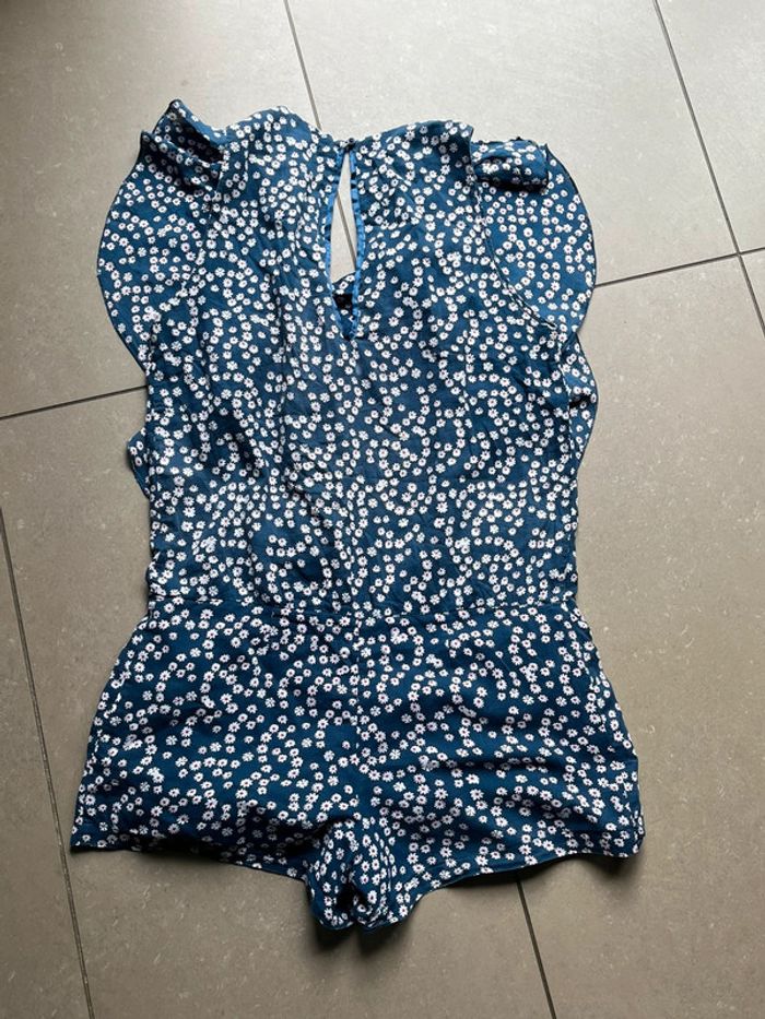 Combishort bleu à fleurs Maje S - photo numéro 3