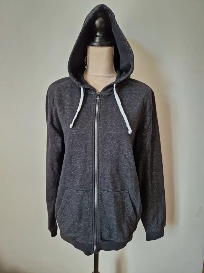 Veste pull sweat a capuche gris gemo taille M