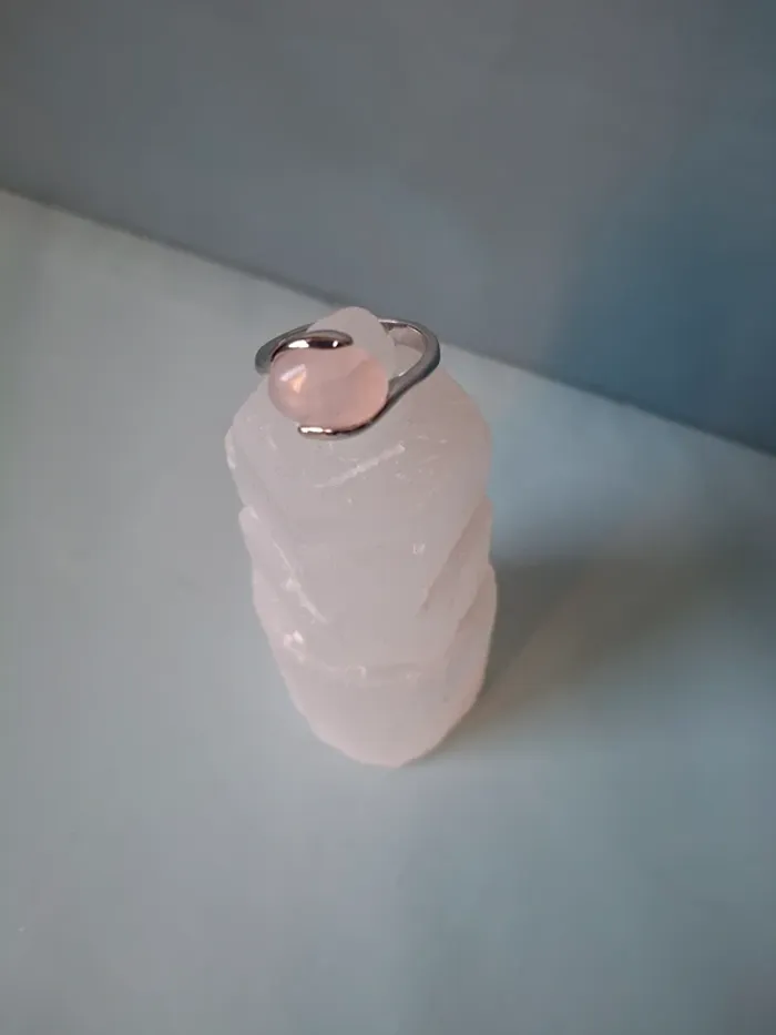 Bague en Quartz rose - Taille 19