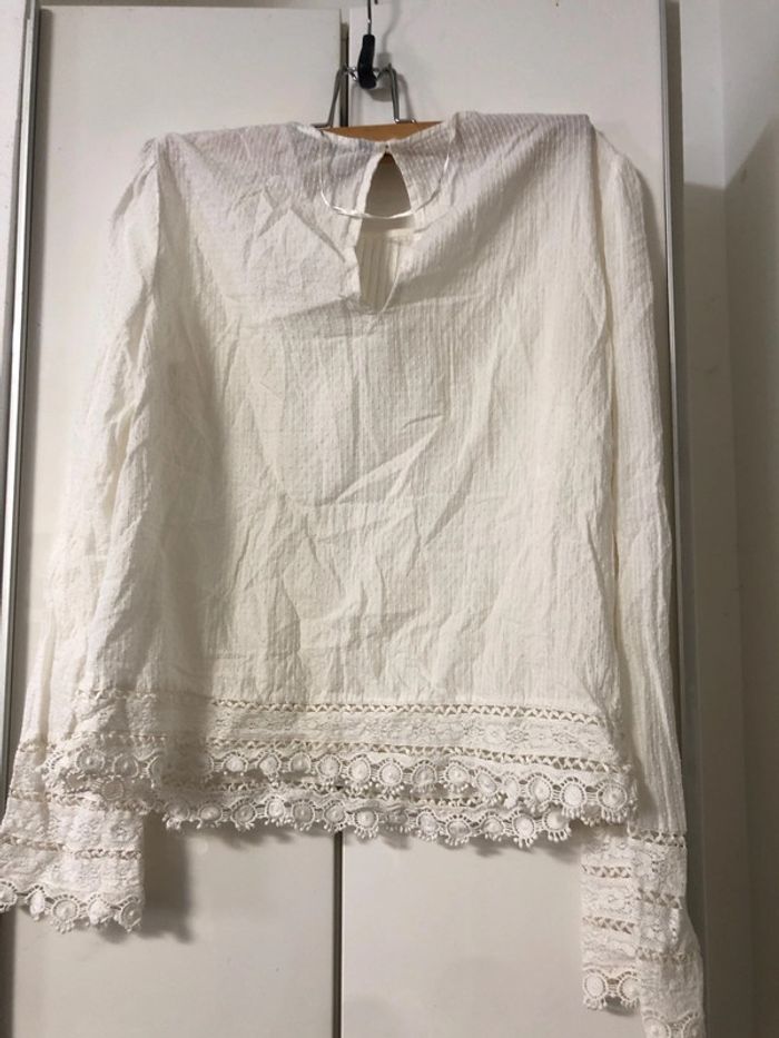 Tunique habillée chic légère Zara . Brodée. 38.Taille M - photo numéro 6