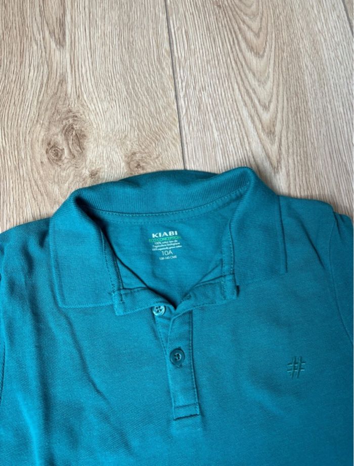 Polo manches courtes vert Kiabi