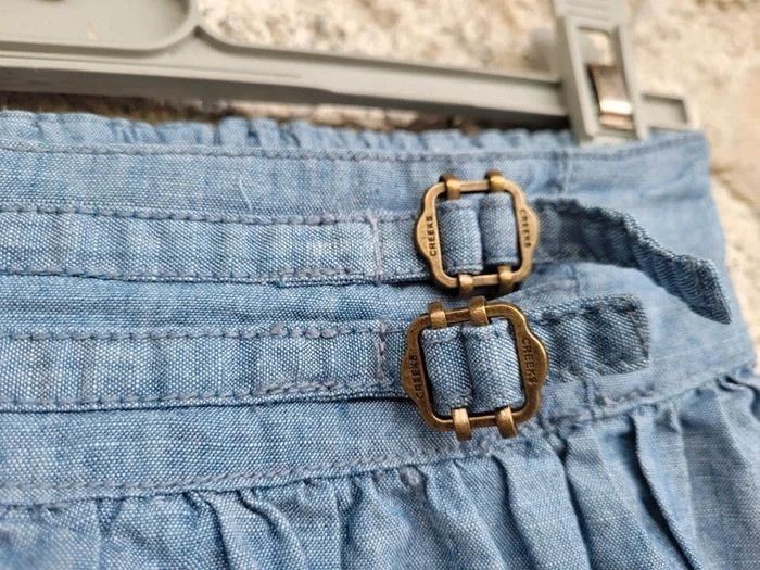 Superbe jupe en coton couleur jeans Creeks taille 8 ans - photo numéro 3
