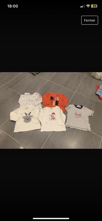 Lot t-shirt manche longue et courte