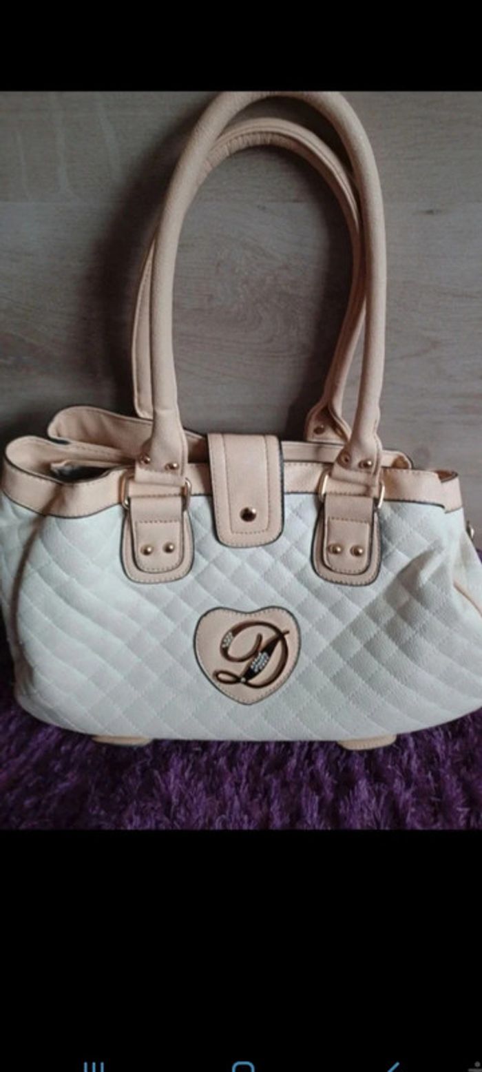 Sac à main 👜 blanc beige grande contenance