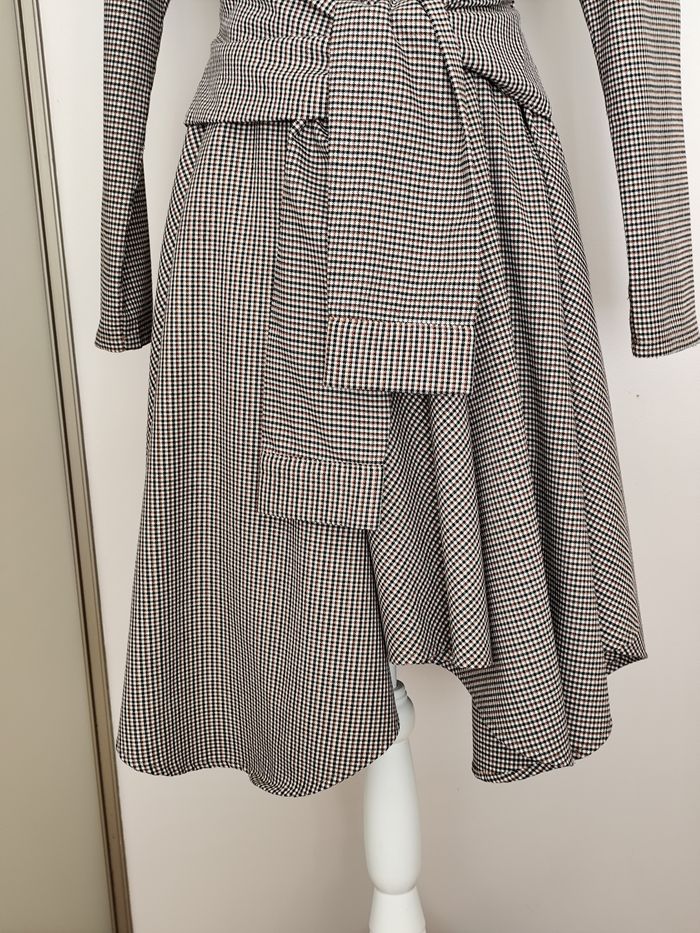 Robe neuve mi longue Maje taille 1 pied de poule automne hiver - photo numéro 3