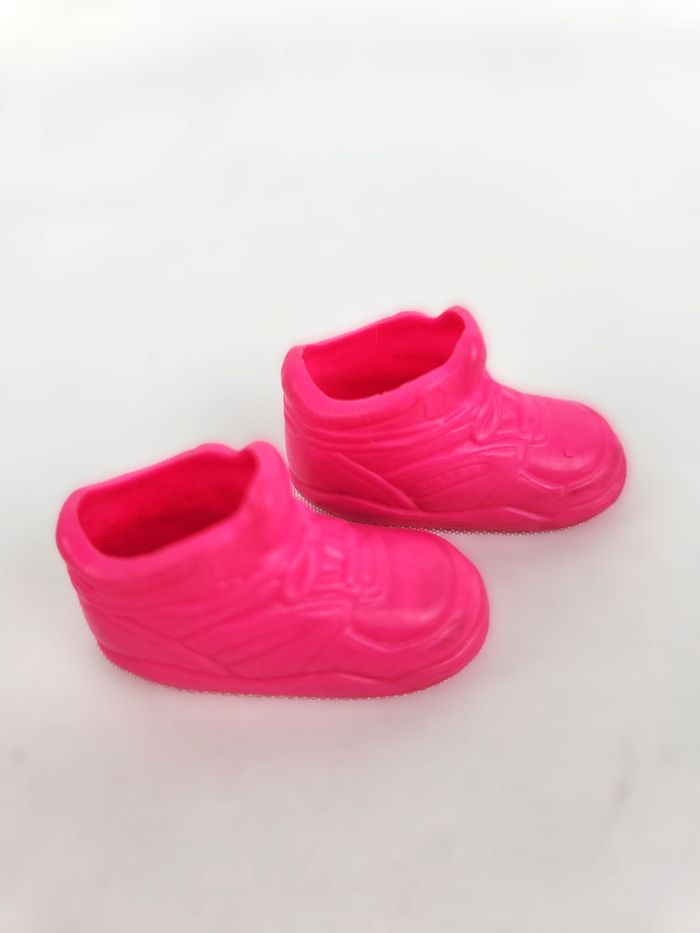 Paire de Chaussures Montantes Barbie Baskets Rose Fluo Vintage Années 90 / 1996 - photo numéro 2