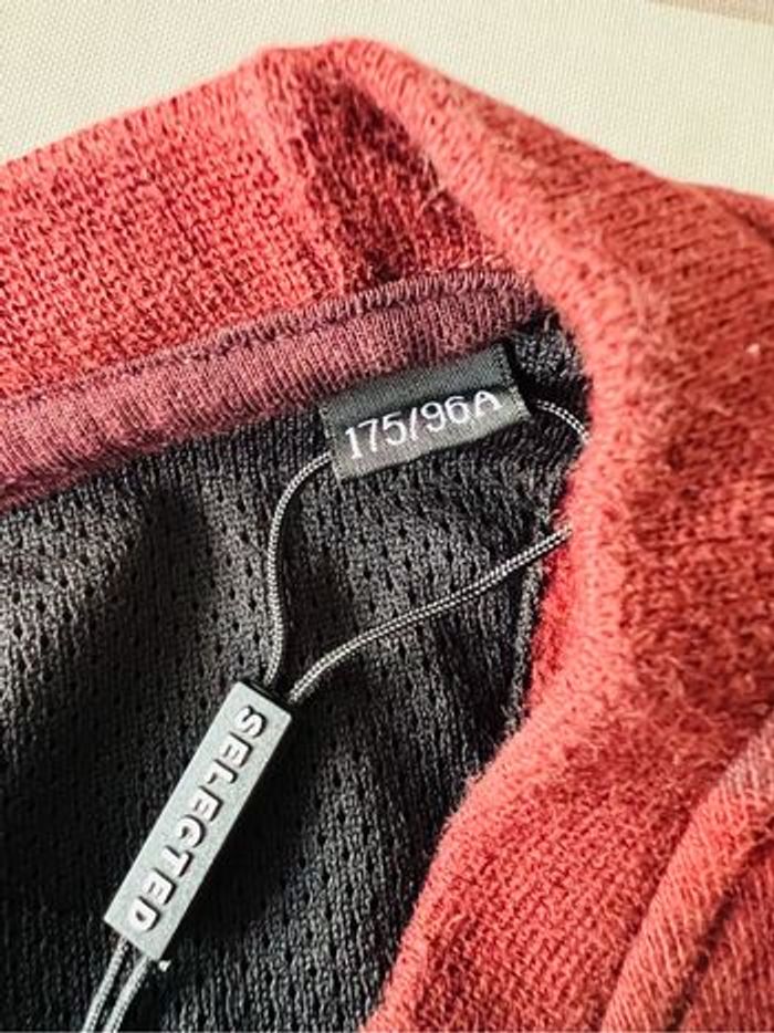 Sweat pull homme bordeaux marron Selected Taille M - photo numéro 6