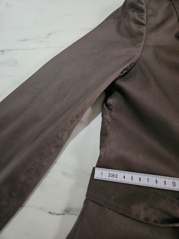 Trench marron taupe taille M - photo numéro 13
