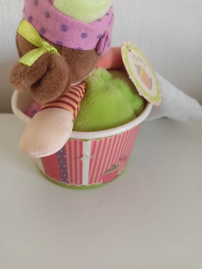 Demoiselle cupcake poupée verte doudou et compagnie neuve - photo numéro 3