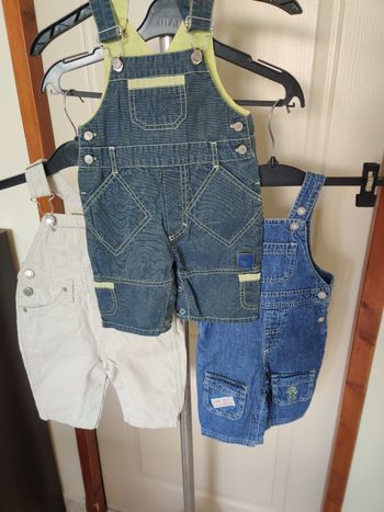 Lot de 3 salopettes 6 mois