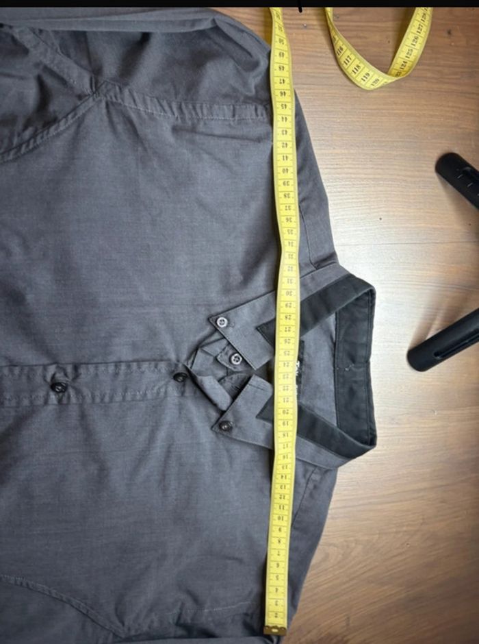 Chemise homme gris anthracite Taille L - photo numéro 8