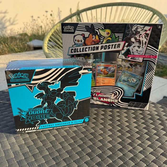 Lot Pokémon ev10.5 foudre noire etb + coffret poster