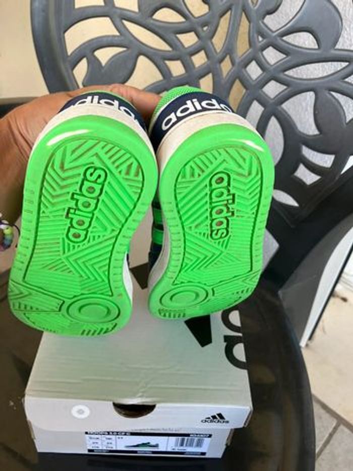 Basket adidas Hoops 3.0 bleu et vert taille 29 - photo numéro 7