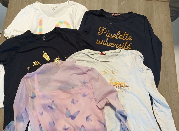 Lot t-shirt manches longues 14 ans