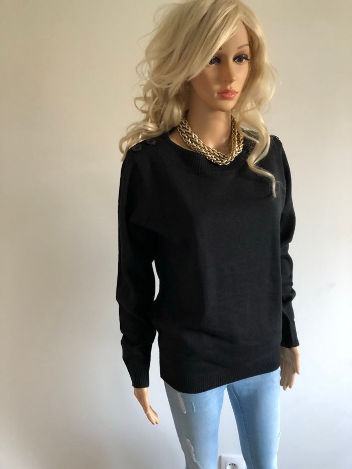 Pull noir neuf à manches longues Women Only taille 2 - photo numéro 2
