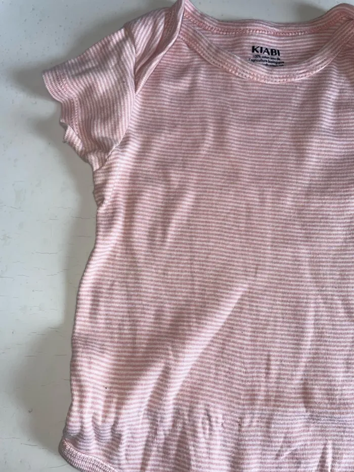 body à rayure rose et blanche - photo numéro 3