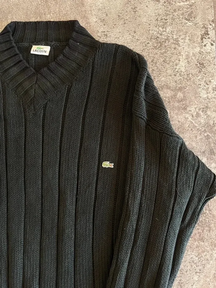 Pull noir homme Lacoste taille 3XL Suéter negro hombre Maglione nero uomo Schwarzer Pullover Herren - photo numéro 2