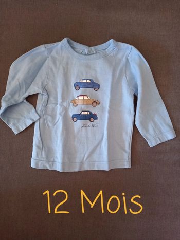 T-shirt  manches longues 12 Mois