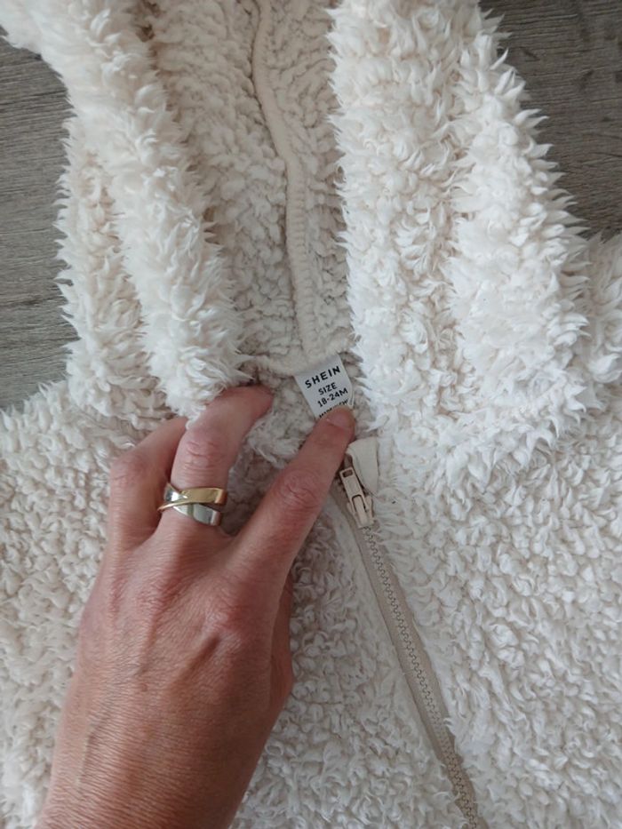 Veste molletonnée beige - photo numéro 3