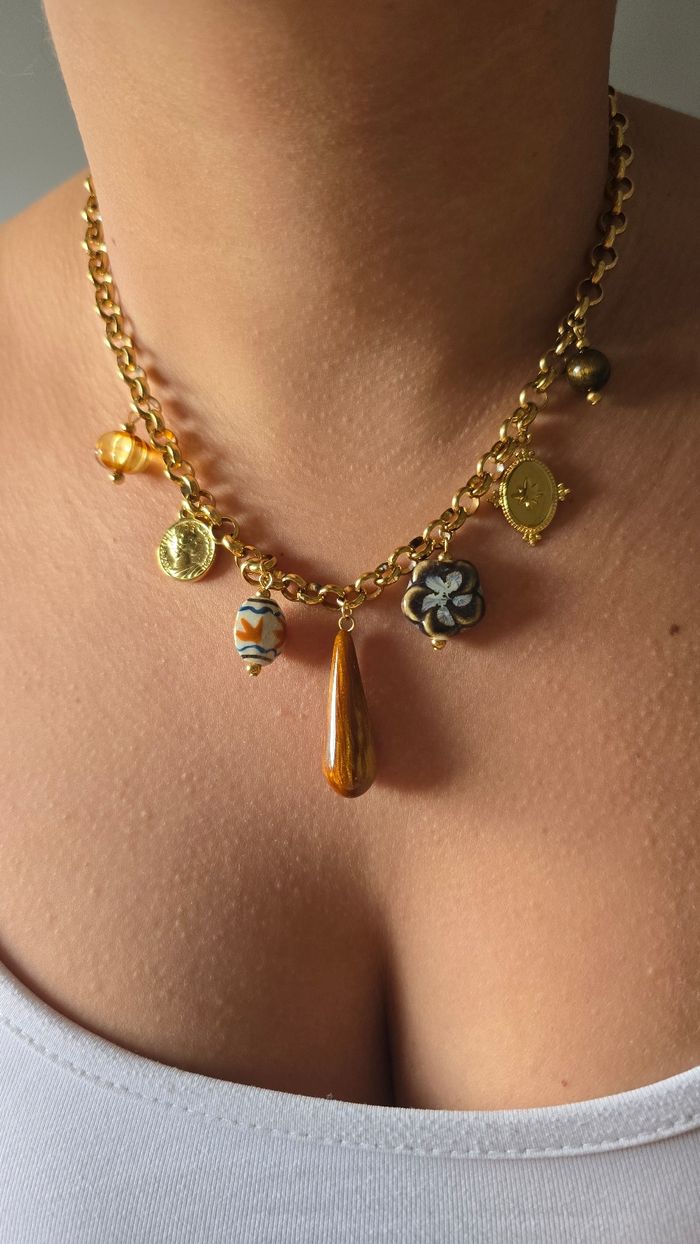 Collier en acier inoxydable neuf - photo numéro 3