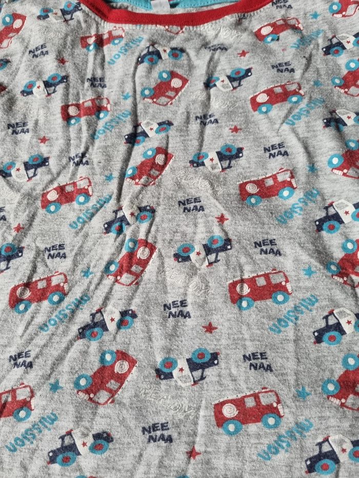 Ensemble pyjama motifs camions pompiers et polices 4ans - photo numéro 3