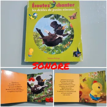 Livre sonore Drôles de petites bêtes, Ecoutez 🐦 chantez 🐥 Les Drôles de petits oiseaux 🪺