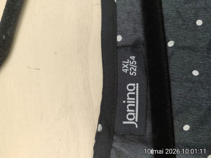 Top Fluide Noir à Pois Blancs – Janina (4XL) 52/54 - photo numéro 5