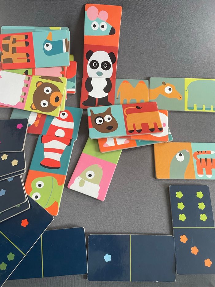 Domino 28 pièces de Djeco Animo-Puzzle avec boîte - photo numéro 4