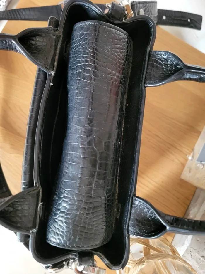 Sac à main Anouck Claudie Pierlot - cuir texturé noir - photo numéro 18