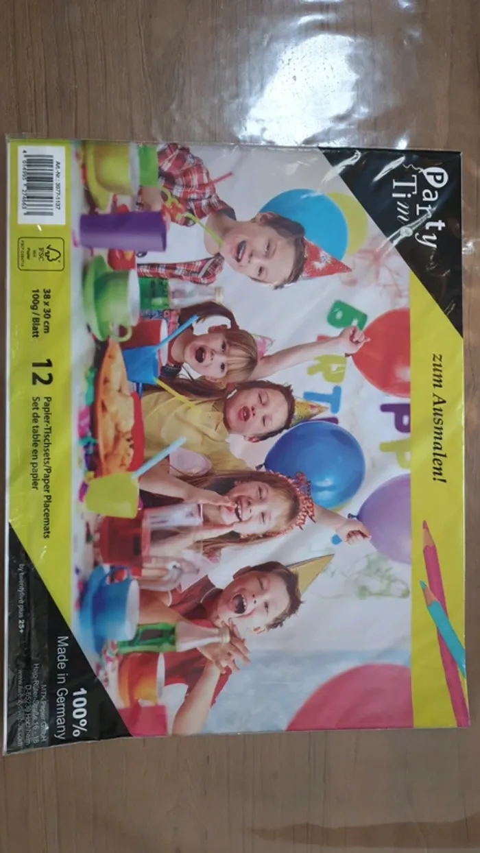 12 Sets de table pour anniversaire - photo numéro 2