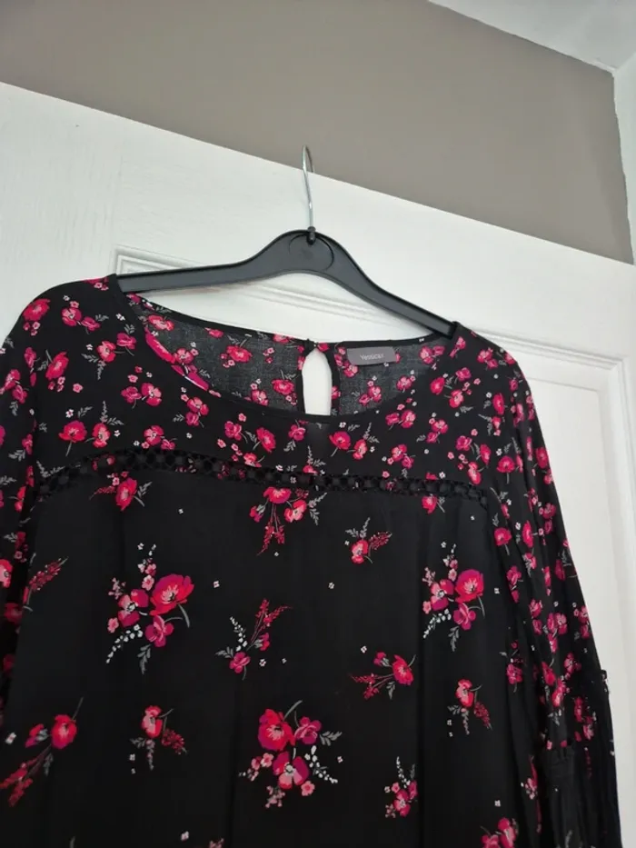 blouse manches longues c&a fleuris - photo numéro 6