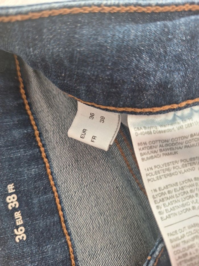 Pantalon en jean taille 36/38 C&A - photo numéro 5