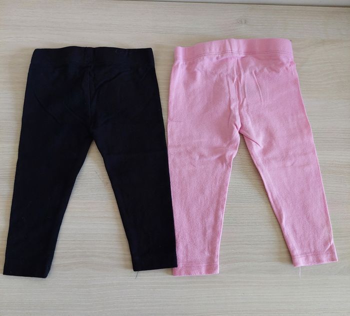 Lot de 2 leggins fille 3/6mois - photo numéro 2