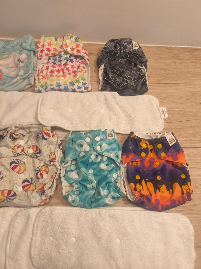 Lot couche lavable te2 mama koala et leurs inserts - photo numéro 2