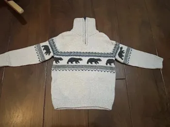 Pull à col montant zippé garcon à motifs ours Sergent Major 4ans