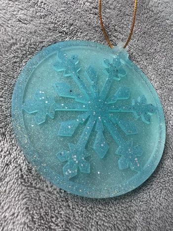 décoration noel - grande boule de noel - bleu paillettes