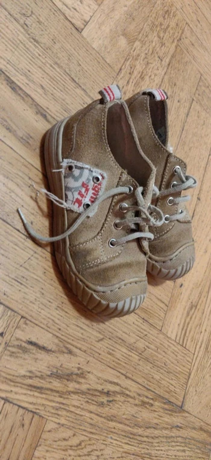 Chaussures cuir beige Vertbaudet P25 - photo numéro 3