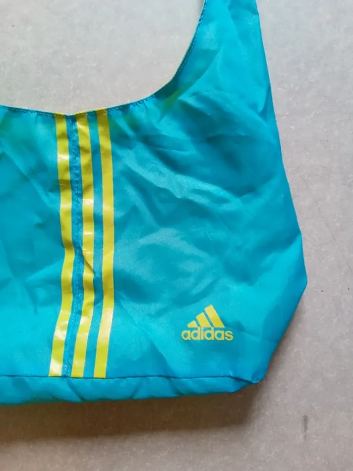 Sac a bandoulière adidas vintage fluo bleu et jaune intérieur - photo numéro 2