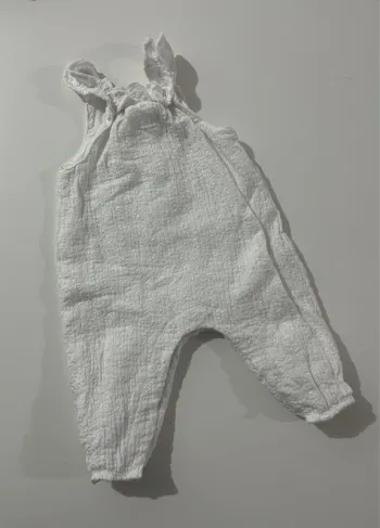 Combinaison bebe fille blanche - 3-6 mois - Zara