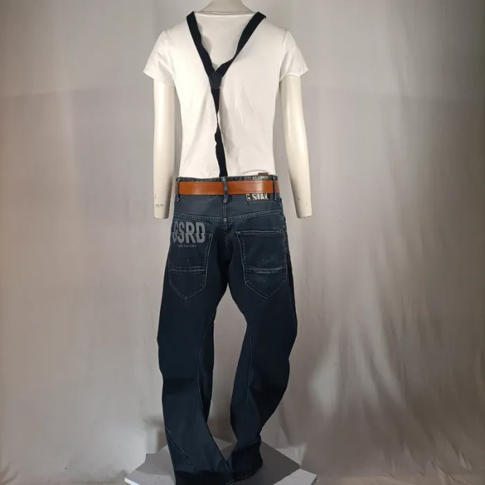 Jean bretelles G-Star RAW 3301 Loose Fit bleu brut – Taille 32 A1195 - photo numéro 8