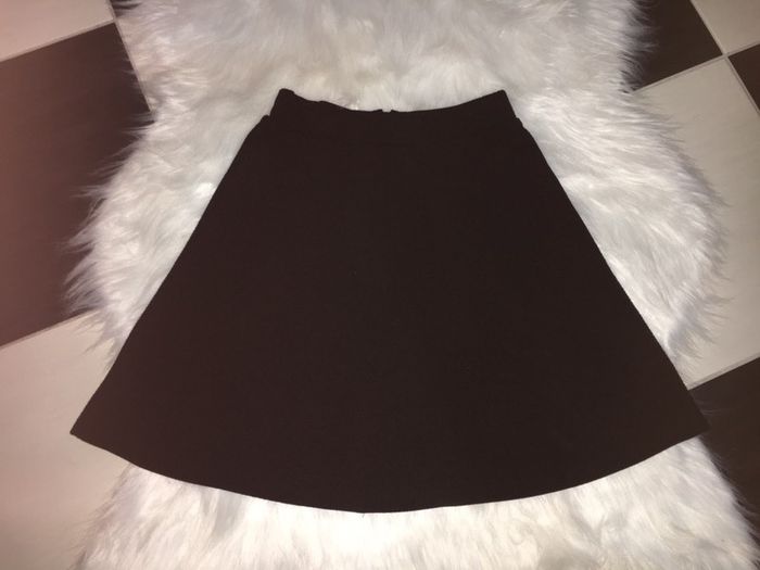 Jupe épaisse trapèze noire femme taille S in extenso