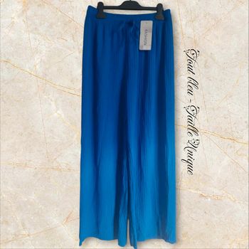 Pantalon fluide tout bleu - Taille Unique - Fashion - Neuf