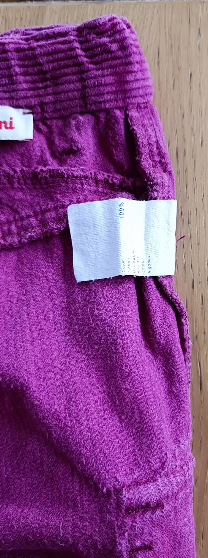 Pantalon Catimini 3 ans velours côtelé fushia fille - photo numéro 9