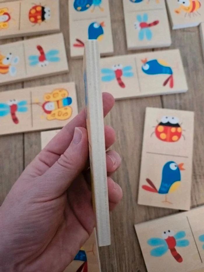 Jeu de 28 dominos en bois - photo numéro 8